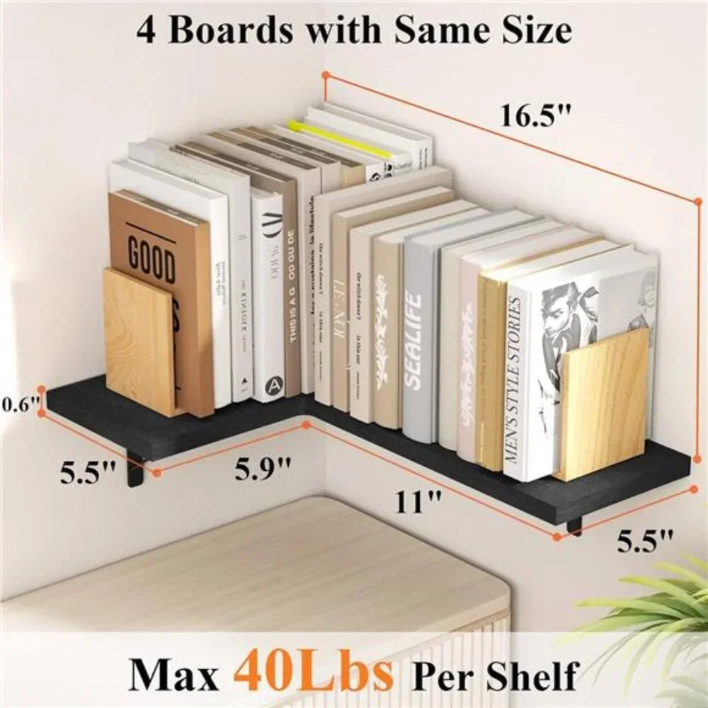 Corner Shelf Wall Mounted,Floating Wall Shelves for Storage,Rustic Wood Hanging